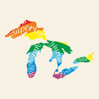 All Michigan Great Lakes Rainbow Colors Vintage Tee | Teevron