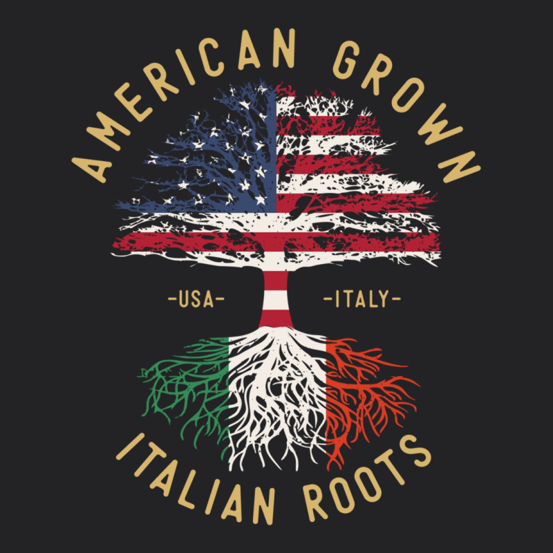 American Grown Italian Roots Italy Flag Vintage Tree Vintage Tee by linhVisuals | Teevron