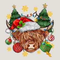 Christmas Highland Cow Heavy Core Tee | Teevron