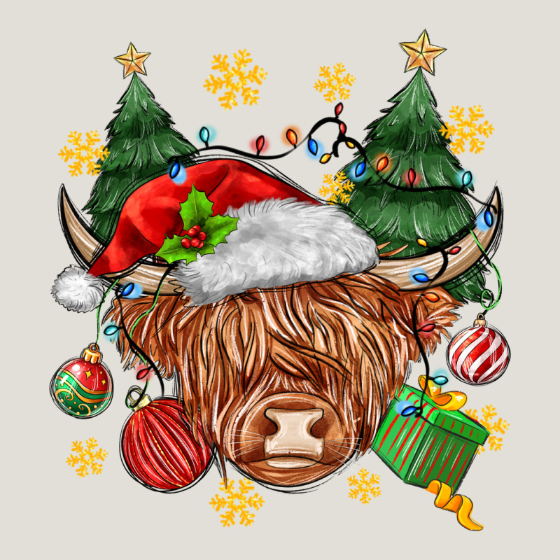 Christmas Highland Cow Heavy Core Tee by MaliasSmallBusiness | Teevron