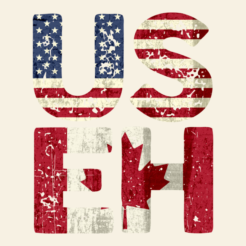 Canada Us Eh American Canadian Flag Vintage America Colors Patriotic G Vintage Tee by linhVisuals | Teevron
