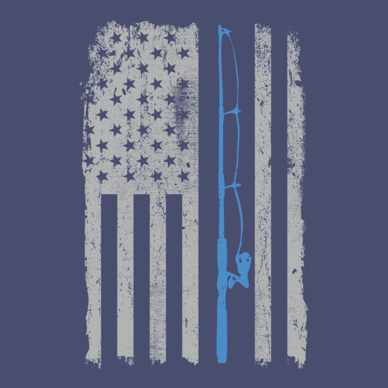 Fishing American Flag Vintage Fishing Rod Patriotic 4ht Of July Gift F Vintage Tee by linhVisuals | Teevron