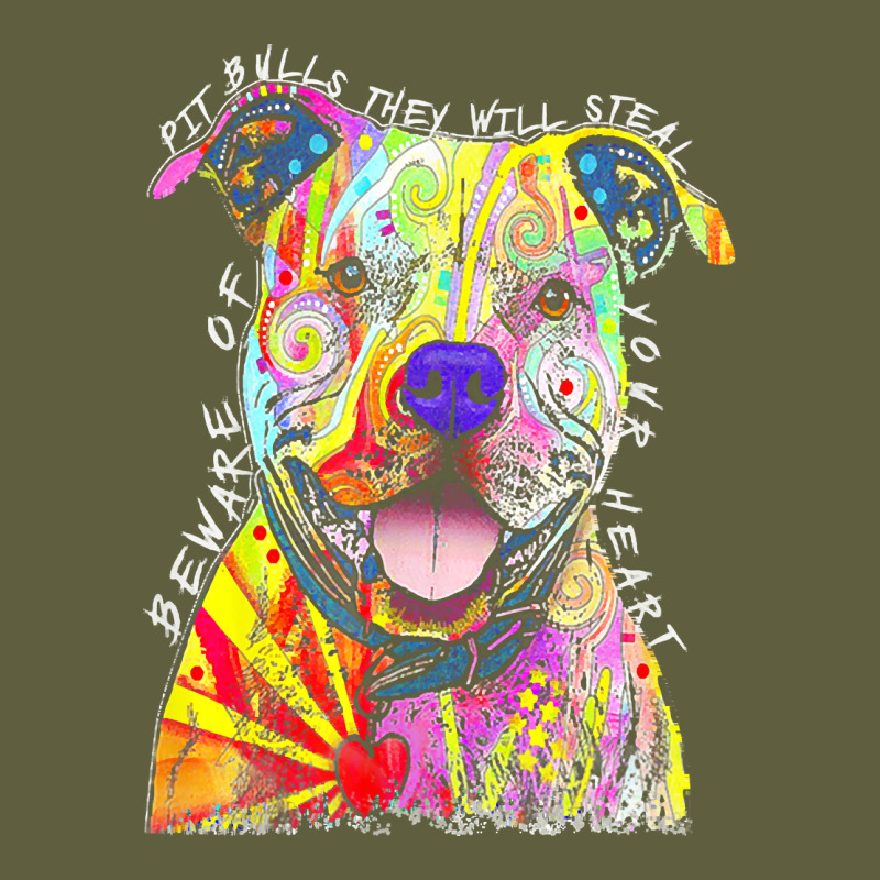Pitbull T  Shirt Beware Of Pitbulls They Will Steal Your Heart T  Shir Vintage Tee by linhVisuals | Teevron