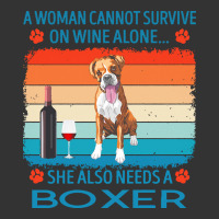 boxer t  shirt a woman cannot survive on wine alone she also needs box | Teevron