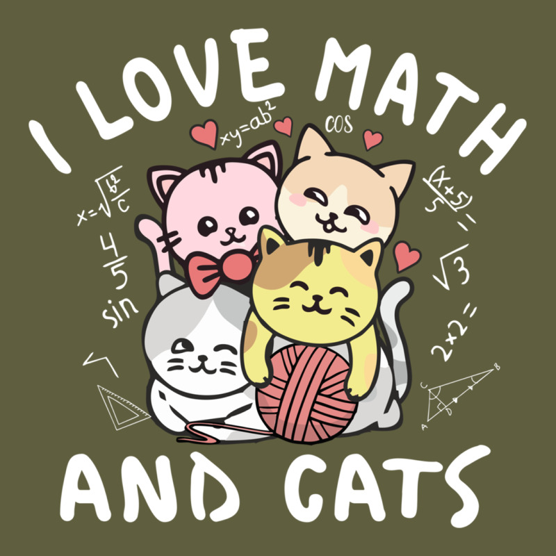 I Love Math And Cats Mountain Heart Mathematics Lover Gifts Cute And F Vintage Tee by linhVisuals | Teevron