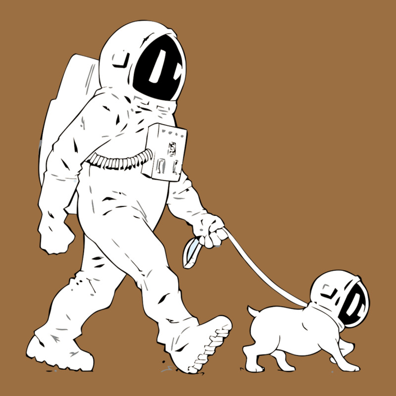 Walking The Dog Astronaut Vintage Tee by linhVisuals | Teevron