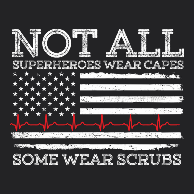 Nurses Not All Superheroes Wear Caps Some Wear Scrubs Nurse Supportive Vintage Tee by linhVisuals | Teevron