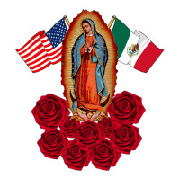 our lady virgen de guadalupe mexican american flag holiday | Teevron