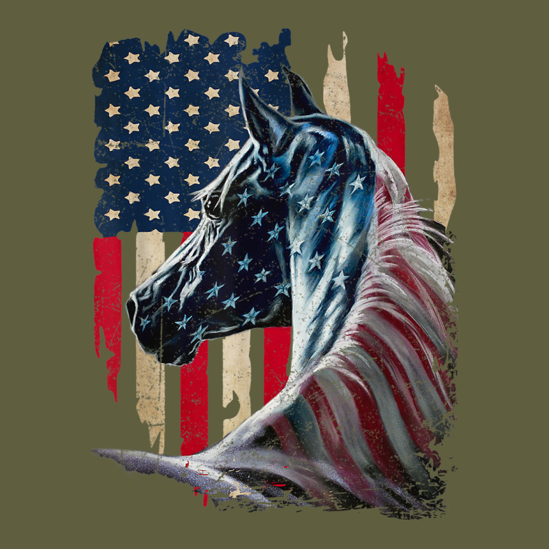 Patriotic Horse American Flag   Horse Vintage Vintage Tee by linhVisuals | Teevron