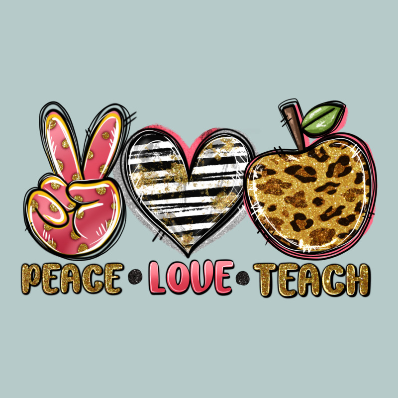 Peace Love Teach Heavy Core Tee by NancyCooperArtShop | Teevron