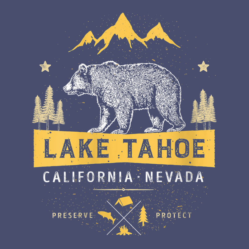 Womens Lake Tahoe National Park California Nevada Vintage Bear Men V N Vintage Tee by linhVisuals | Teevron
