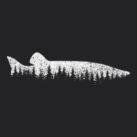 Musky Pine Forest Fishing Angler Vintage Tee | Teevron