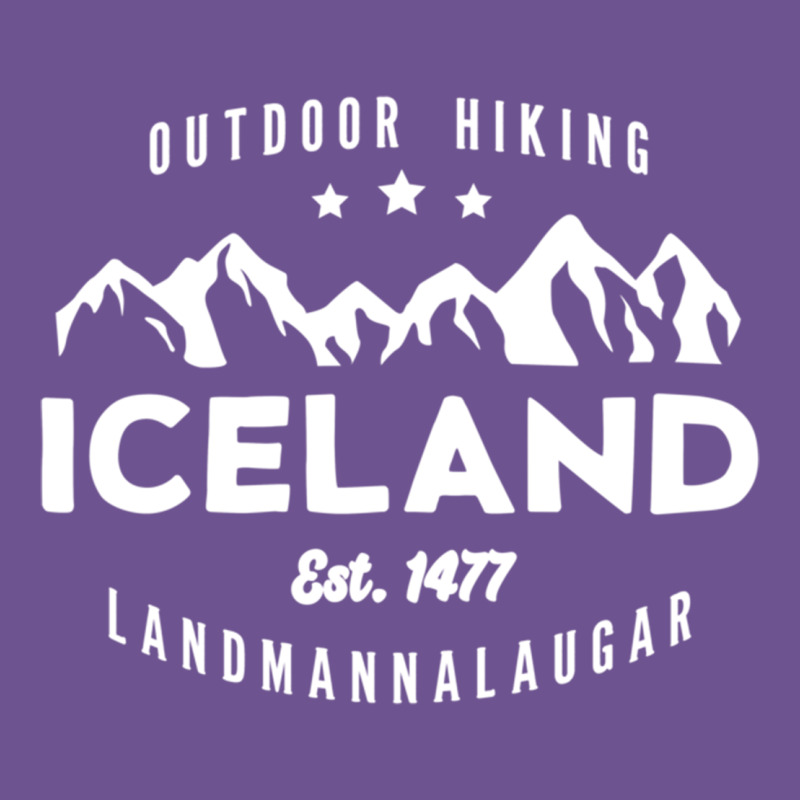 Iceland Hiking Landmannalaugar Est 1477 Vintage Tee by linhVisuals | Teevron