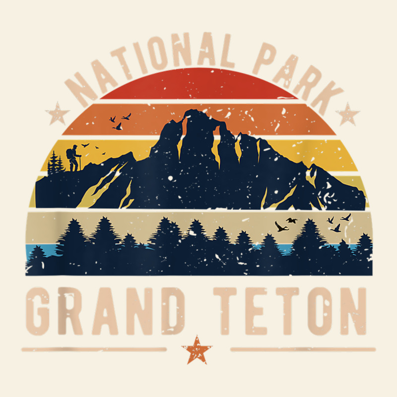National Park Grand Teton Vintage Retro Hiking Vintage Tee by linhVisuals | Teevron