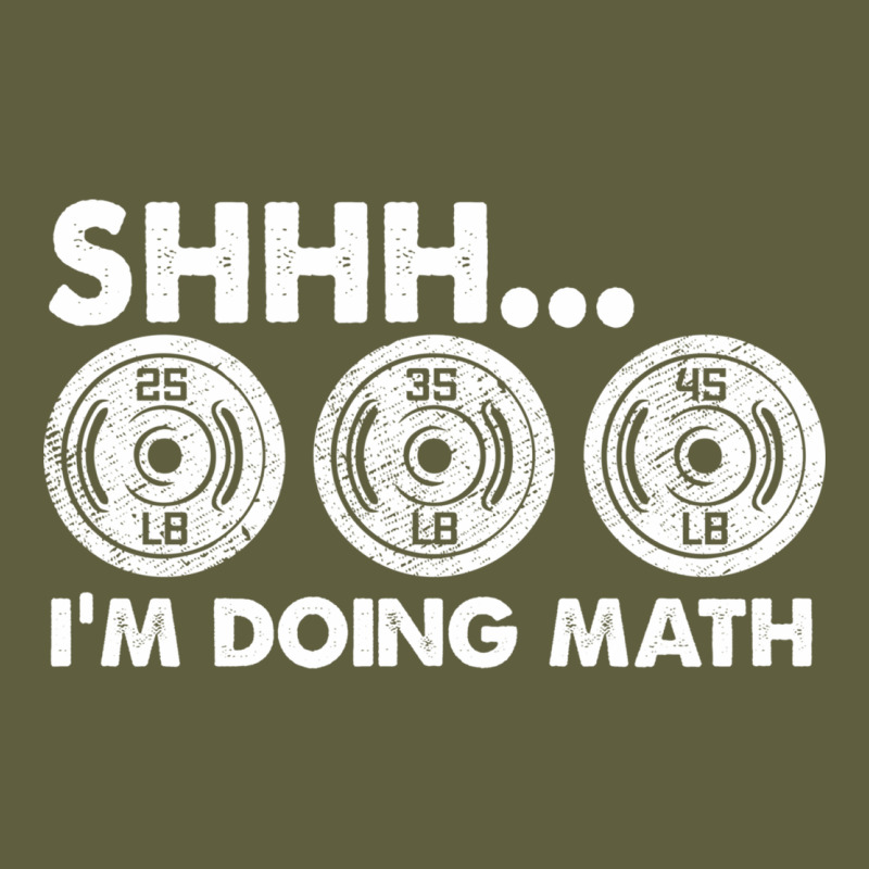 Shhh I'm Doing Math Gym Funny Bodybuilding Weightlifting Humor Quote Vintage Tee by linhVisuals | Teevron