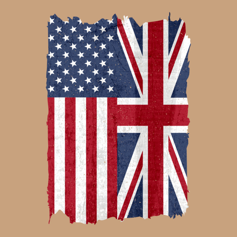 United States With United Kingdom Flag Mix Us And Uk Union Jack Vintage Tee by linhVisuals | Teevron