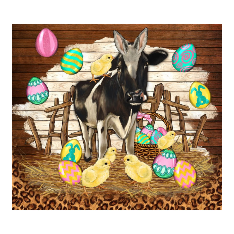 Cow And Chick Easter Long Sleeve Tee by TumblerDesignByShophia | Teevron