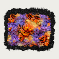 Halloween Pumpkin And Leopard Background Zipper Hoodie | Teevron