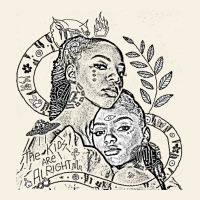 Chloe X Halle Playing One Off At Sob Black White Vintage Tee | Teevron