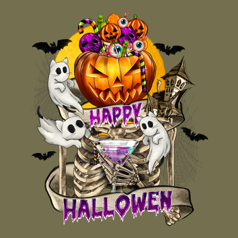 Happy Halloween With Skeleton Vintage Hoodie by texasbilliewilder | Teevron