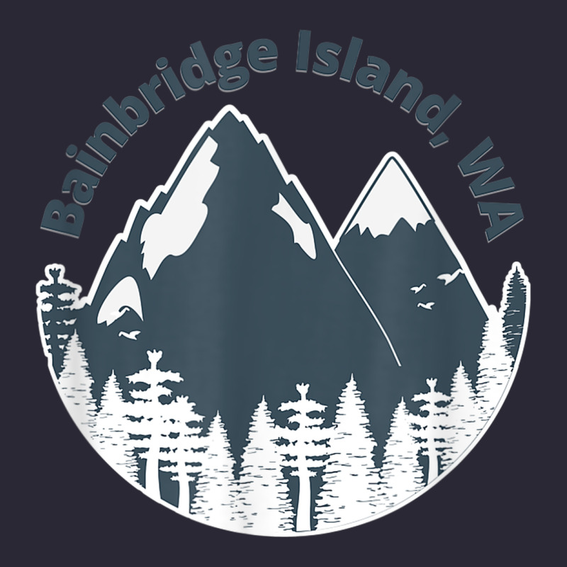 Bainbridge Island Wa Mountains Hiking Climbing Camping Vintage Tee by linhVisuals | Teevron