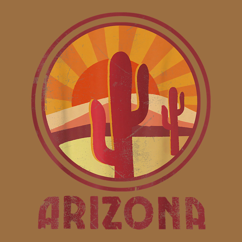 Arizona Cactus Sunset Scene Graphic T Shirt Vintage Tee by linhVisuals | Teevron