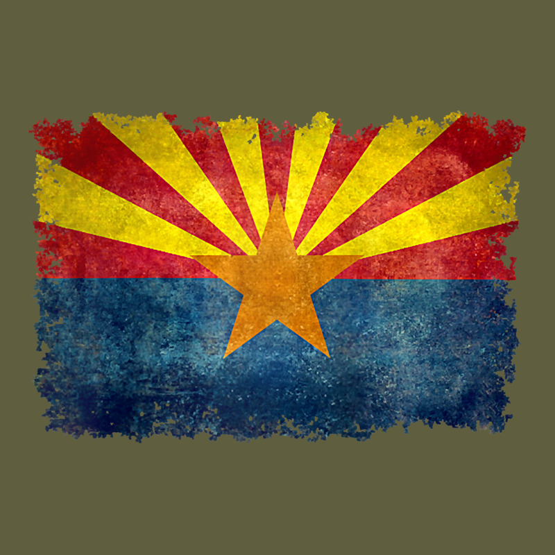 Arizona Flag In Grungy Style Raglan Baseball Tee Vintage Tee by linhVisuals | Teevron