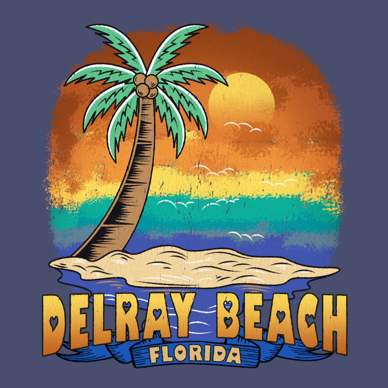 Delray Beach Florida  Vintage Distressed Souvenir Long Sleeve T Shirt Vintage Tee by linhVisuals | Teevron