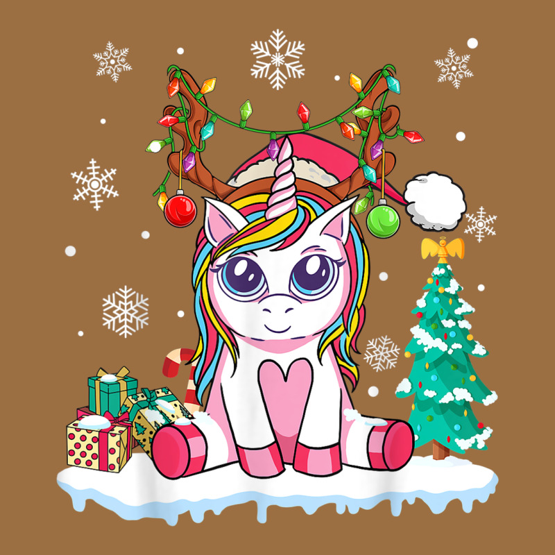 Cute Unicorn Christmas Shirt Kid Girls Women Deer Santa Xmas 1 Vintage Tee by linhVisuals | Teevron