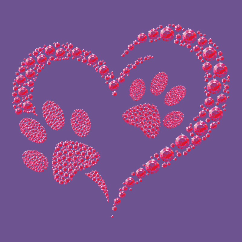 Funny Valentine Day Gift T  Shirt Paw Print Heart Dog Cat Owner Lover Vintage Tee by linhVisuals | Teevron