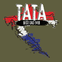 Mens Tata Croatian Father Croatia Bester Papa Father's Day Vintage Tee | Teevron