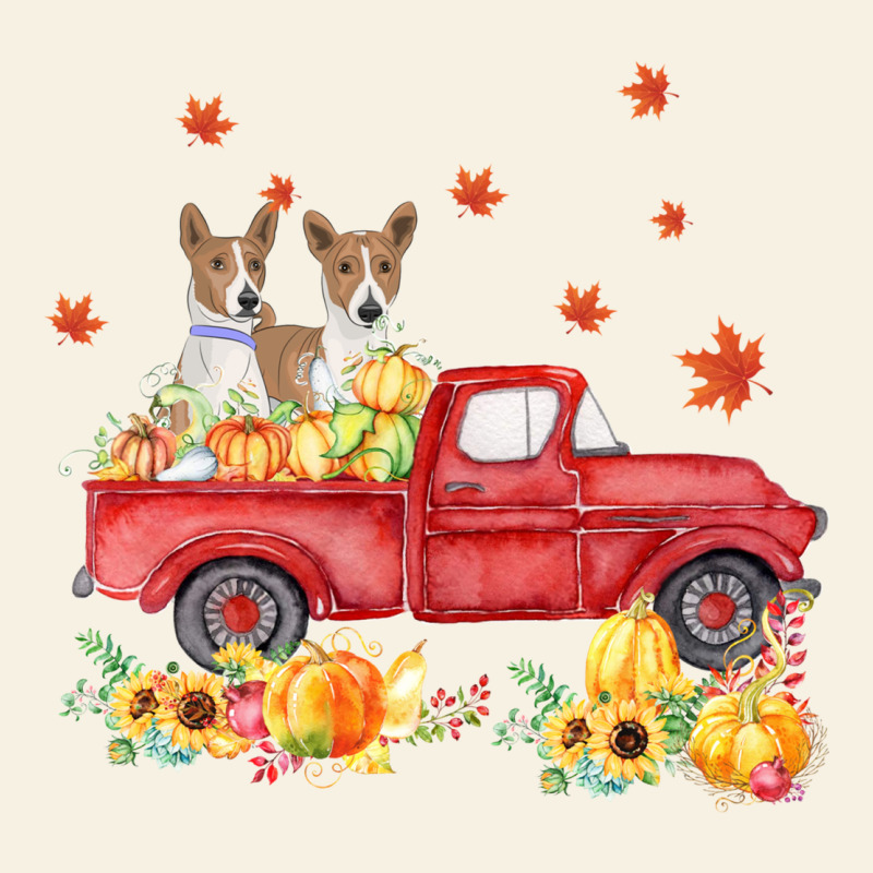 Basenji Pumpkin Truck Fall Leaf Thanksgiving Halloween Vintage Tee by linhVisuals | Teevron