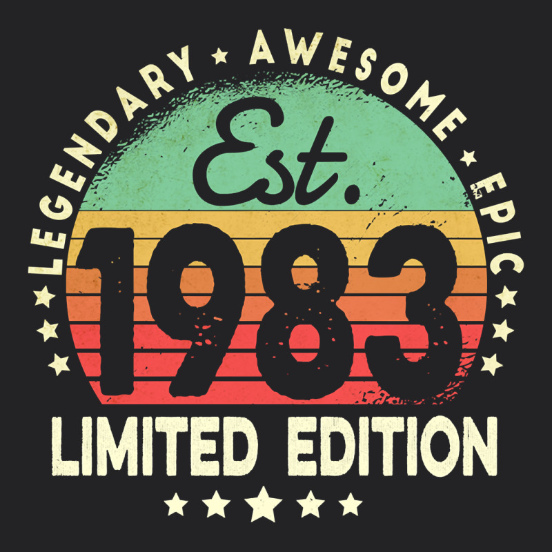 Est. 1983 Vintage 1983 Limited Edition 39th Birthday Retro Pullover Ho Vintage Tee by linhVisuals | Teevron