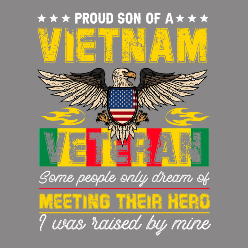 Proud Vietnam Veteran Son Gifts Raised By My Hero Veteran Day Vintage Tee by linhVisuals | Teevron