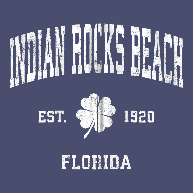 Indian Rocks Beach Florida Vintage Shamrock Sports Zip Hoodie Vintage Tee by linhVisuals | Teevron