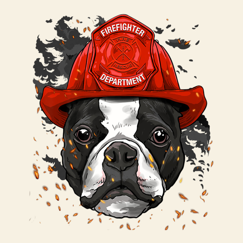 Boston Terrier Firefighter Boston Terrier Dog Lover Premium Vintage Tee by linhVisuals | Teevron