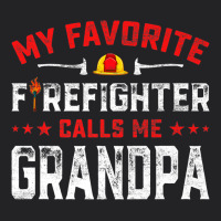 Mens Father's Day My Favorite Firefighter Calls Me Grandpa Premium Vintage Tee | Teevron
