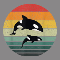 Orca Family Vintage Retro Art, Killer Whale Family Vintage Tee | Teevron