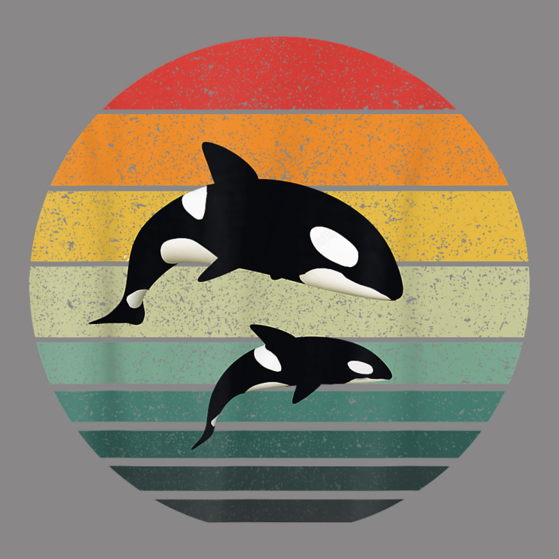 Orca Family Vintage Retro Art, Killer Whale Family Vintage Tee by linhVisuals | Teevron