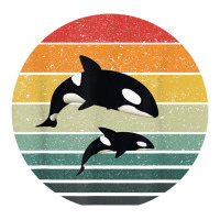 orca family vintage retro art, killer whale family | Teevron