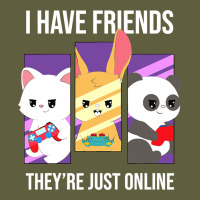 I Have Friends They Are Just Online Vintage Tee | Teevron