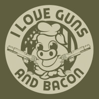 I Love Guns Bacon Pork Pig Funny Gun Vintage Tee | Teevron
