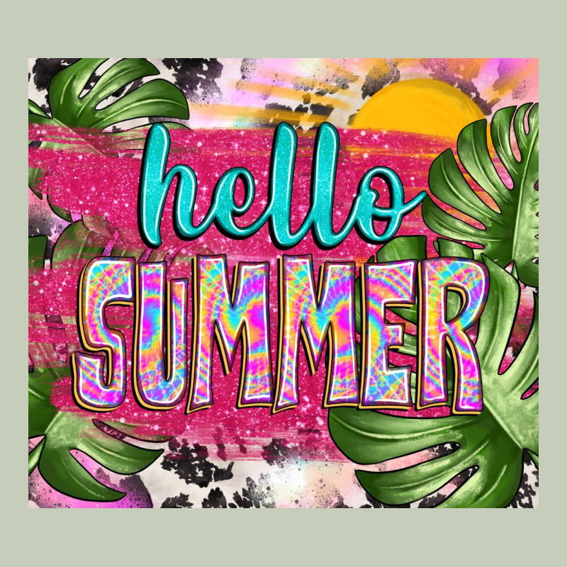 Hello Summer With Cowhide Long Sleeve Tee by TumblerDesignByShophia | Teevron