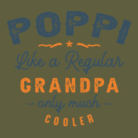 Mens Poppi Like A Regular Grandpa Funny Fathers Day Vintage Tee | Teevron