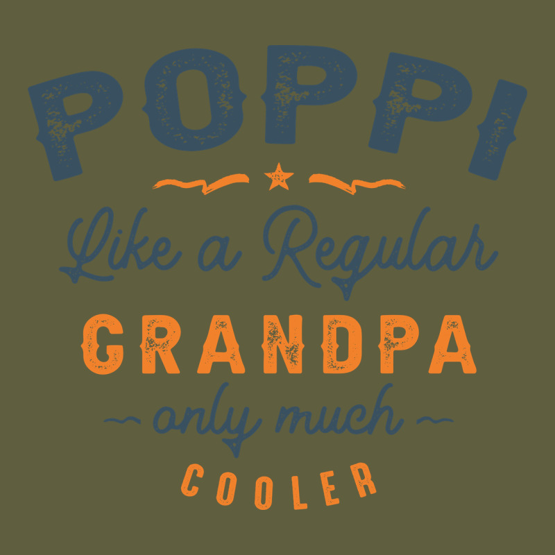 Mens Poppi Like A Regular Grandpa Funny Fathers Day Vintage Tee by linhVisuals | Teevron