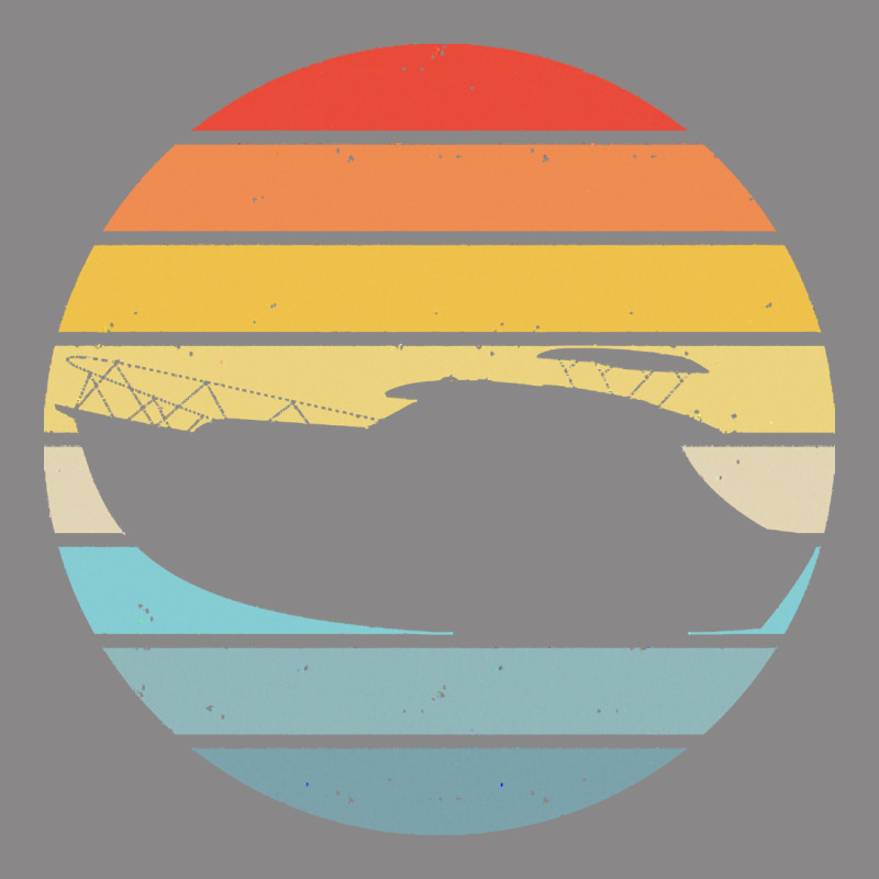 Boat T  Shirt Boat Trip Silhouette On A Distressed Retro Sunset Produc Vintage Tee by linhVisuals | Teevron