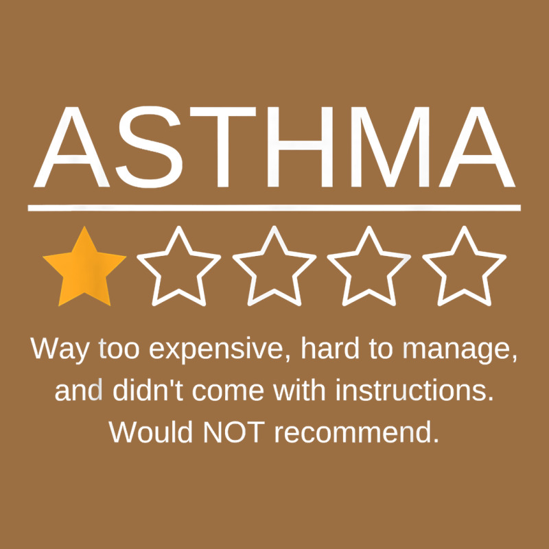 Funny Asthma Awareness One Star Rating Inhaler Wheezy Breath T Shirt Vintage Tee by linhVisuals | Teevron