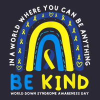 Be Kind Down Syndrome Awareness Blue Ribbon Rainbow March 21 T Shirt Vintage Tee | Teevron