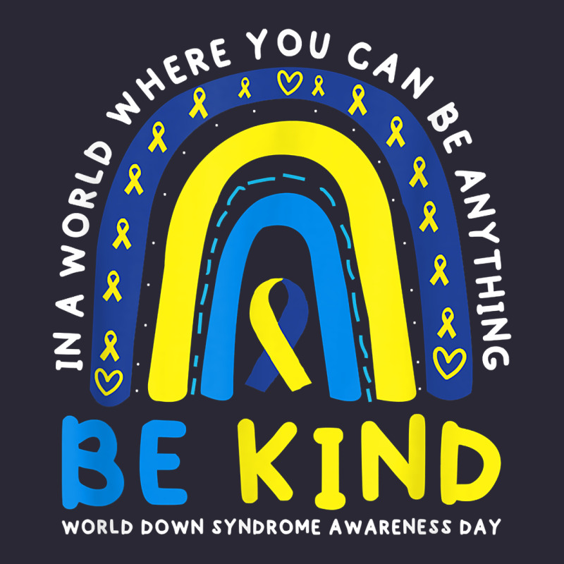 Be Kind Down Syndrome Awareness Blue Ribbon Rainbow March 21 T Shirt Vintage Tee by linhVisuals | Teevron