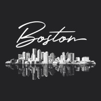 Boston Skyline T Shirt For Women, Men, Girls & Boys Vintage Tee | Teevron